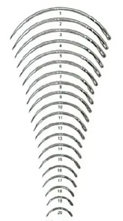Integra Miltex – Suture Needle 3/8 Circle Taper Point-Round Body Needle Regular Surgeon‘s Type Size 6 Needle – MS140A-6