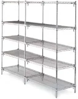 Intermetro Industries – Wire Shelving Add On Unit 5 Shelves 24 X 72 Inch – 5AA577C