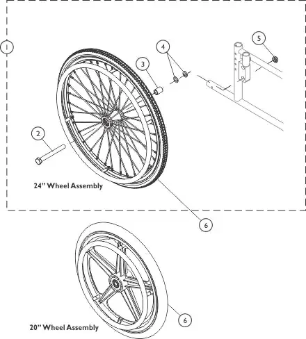 Invacare – Wheel Assembly Kit For 9000 Topaz Wheelchair – 1175516