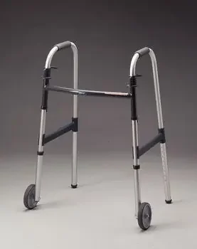 Invacare I•Class – Walker with Wheels Paddle Type Aluminum Frame 300 lbs. Weight Capacity 27 to 33 Inch Height – 563418