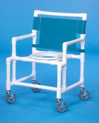 IPU – Bariatric Shower Chair ipu Fixed Arm PVC Frame Mesh Back 24 Inch Seat Width – SC9200 OS