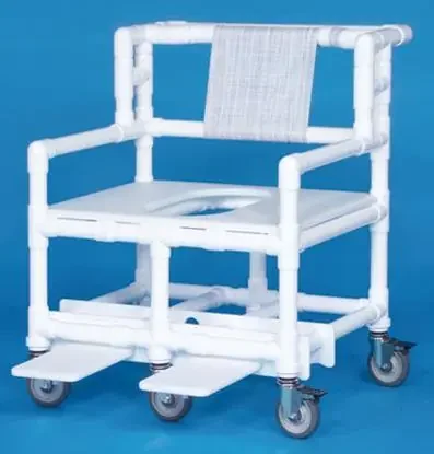 IPU – Bariatric Shower Chair ipu Fixed Arm PVC Frame Mesh Back 30 Inch Seat Width – BSC880