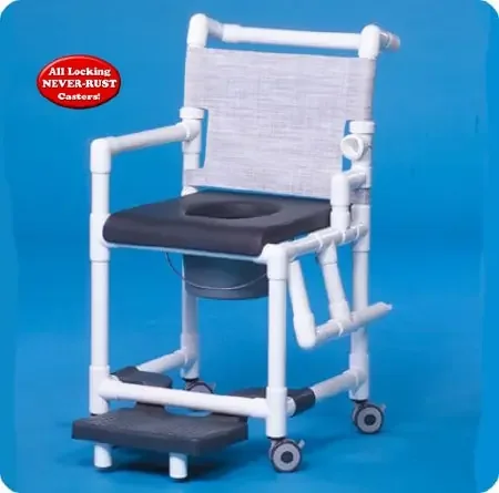 IPU – Commode / Shower Chair ipu Drop Arm – Left PVC Frame Mesh Back – SCC767