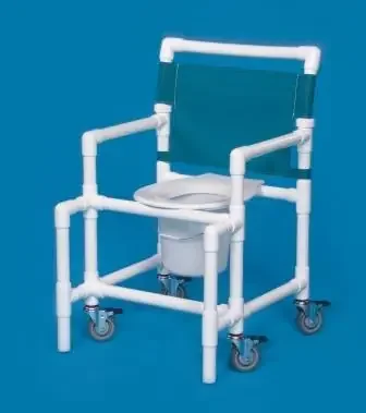 IPU – Commode / Shower Chair ipu Fixed Arm PVC Frame Mesh Back – SCC9250 MS