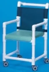 IPU – Shower Chair ipu Fixed Arm PVC Frame Mesh Back 21 Inch Seat Width – SC710 G