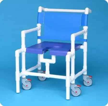 IPU – Shower Chair ipu Fixed Arm PVC Frame Mesh Back 28 Inch Seat Width – SC8200 OS