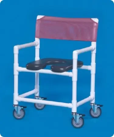 IPU – Shower Chair ipu Fixed Arm PVC Frame Mesh Back 28 Inch Seat Width – VL OF9200 OS