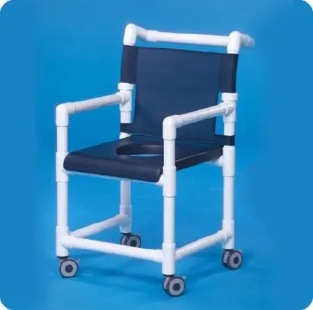 IPU – Shower Chair ipu Fixed Arm PVC Frame Mesh Back – SC718PN