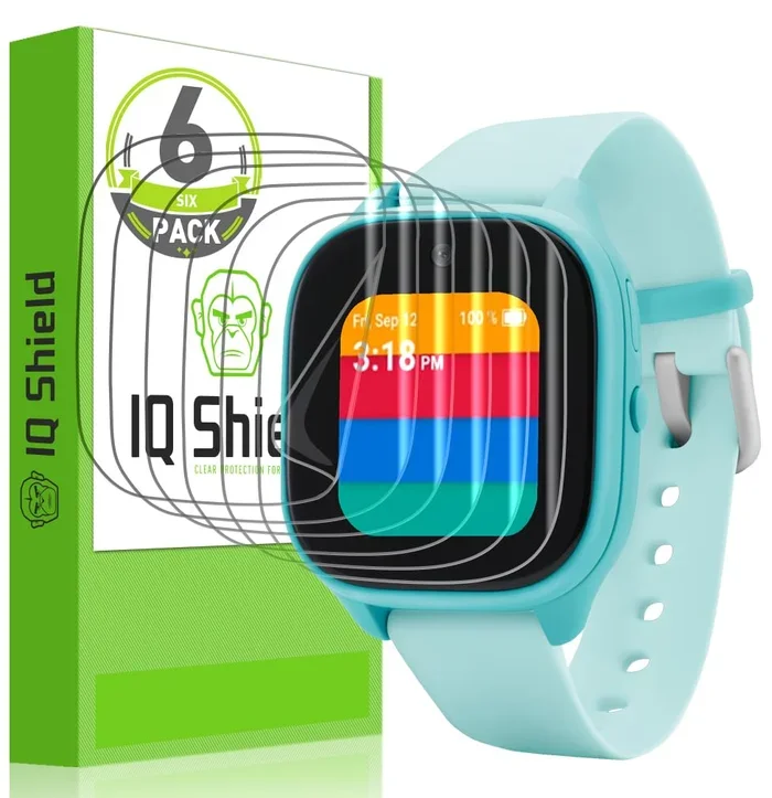 IQShield Screen Protector Compatible with Verizon Gizmo watch 3 (6-Pack) Anti-Bubble Clear TPU Film (Gizmowatch 3)
