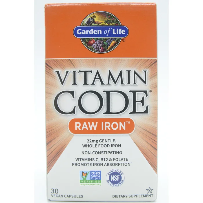 Iron 22 mg Raw Vitamin Code