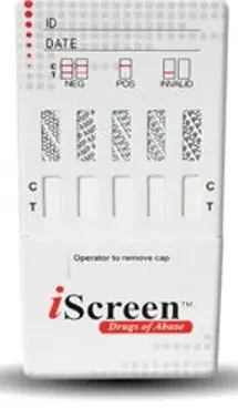 iScreen – Drugs of Abuse Test 6-Drug Panel AMP, BZO, COC, MTD, OPI, THC Urine Sample 25 Tests – I-DOA-364-OBC