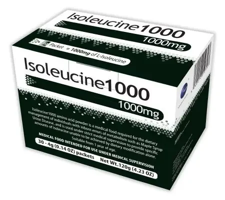 Isoleucine1000 – Amino Acid Oral Supplement Unflavored 1 Gram Individual Packet Powder – 55118