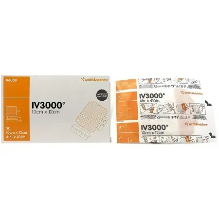 IV3000 – I.V. Dressing REATIC Film 4 X 4-3/8 Inch Sterile – 66024008