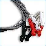 Ivy Biomedical – Leadwire 24 Inch, Red, White, Black, Metal, 3-Leads, AHA Color Code For Model 3000 Patient Monitor – 590407