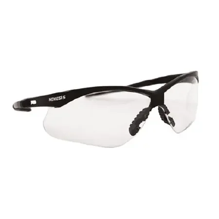 Jackson Safety Nemesis – Safety Glasses Wraparound Clear Tint Polycarbonate Lens Black Frame Over Ear One Size Fits Most – 25676
