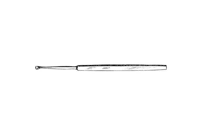 Jarit – Dermal Curette Fox 5-1/2 Inch Length Flat Handle 3 mm Tip Straight Round Tip – 185180