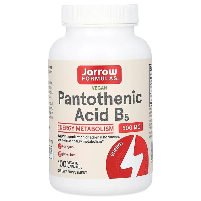 Jarrow Formulas, Pantothenic Acid B5, 500 mg, 100 Capsules