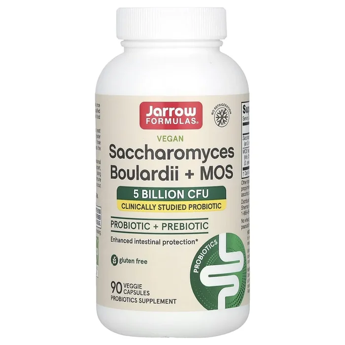 Jarrow Formulas, Saccharomyces Boulardii Plus MOS, 5 Bil, 90 Veggie Caps