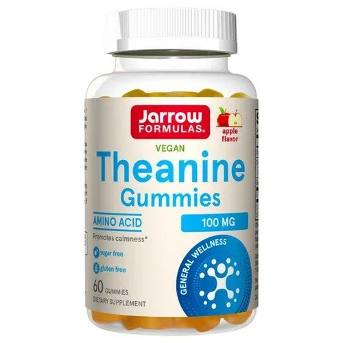 Jarrow Formulas, Theanine Gummies Apple, 100 Mg, 60 Gummies
