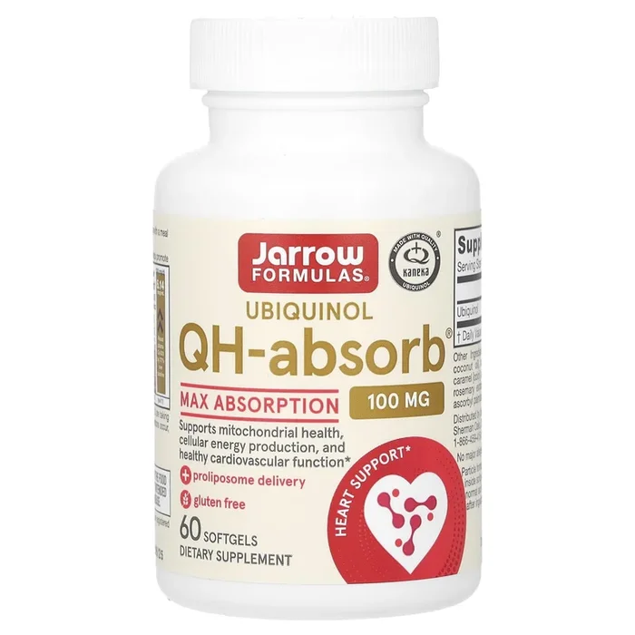 Jarrow Formulas, Ubiquinol, QH-Absorb, 100 mg, 60 Softgels