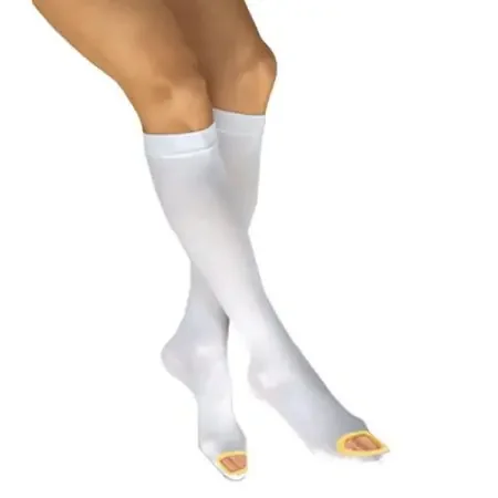 JOBST – Anti-embolism Stocking Knee High Medium White Inspection Toe – 55989302
