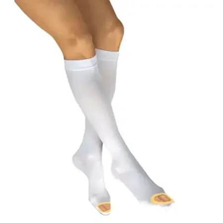 JOBST – Anti-embolism Stocking Knee High Small White Inspection Toe – 55989301