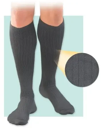 JOBST Activa – Compression Socks Knee High Large Black Closed Toe – H3463