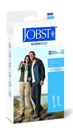 JOBST ActiveWear – Compression Socks Knee High Medium Cool White Closed Toe – 110480