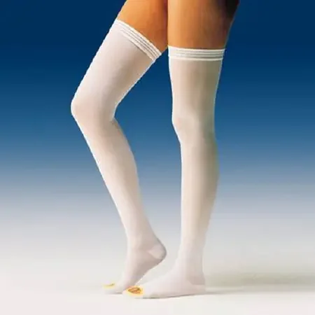JOBST Anti-Em/GPT – Anti-embolism Stocking Thigh High Large / Regular White Open Toe – 55989603