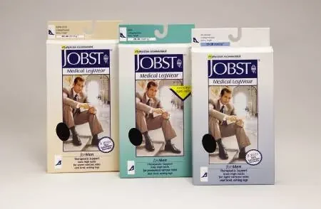 JOBST for Men – Compression Stocking Knee High Small Khaki Closed Toe – 115012