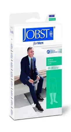 JOBST for Men Casual – Compression Socks Knee High X-Large Black Closed Toe – 113119