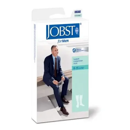 JOBST for Men Classic – Compression Socks Knee High Small White Closed Toe – 110331