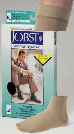 JOBST for Men Dress – Compression Socks Knee High Small Black Closed Toe – 110780