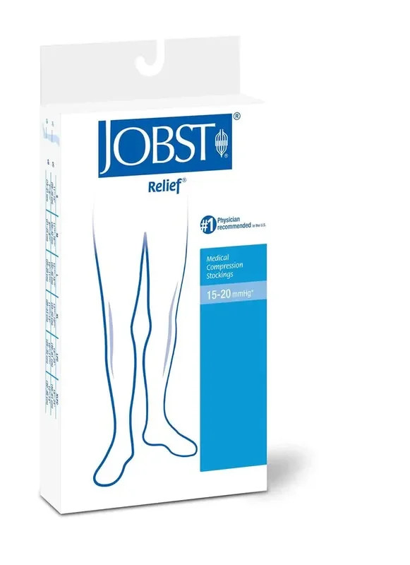 JOBST Relief – Compression Stocking Knee High X-Large / Full Calf Beige Closed Toe – 114747