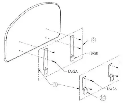 Joerns Healthcare – Bed Panel Set For Mounting Hardware Bed – 35000713AL