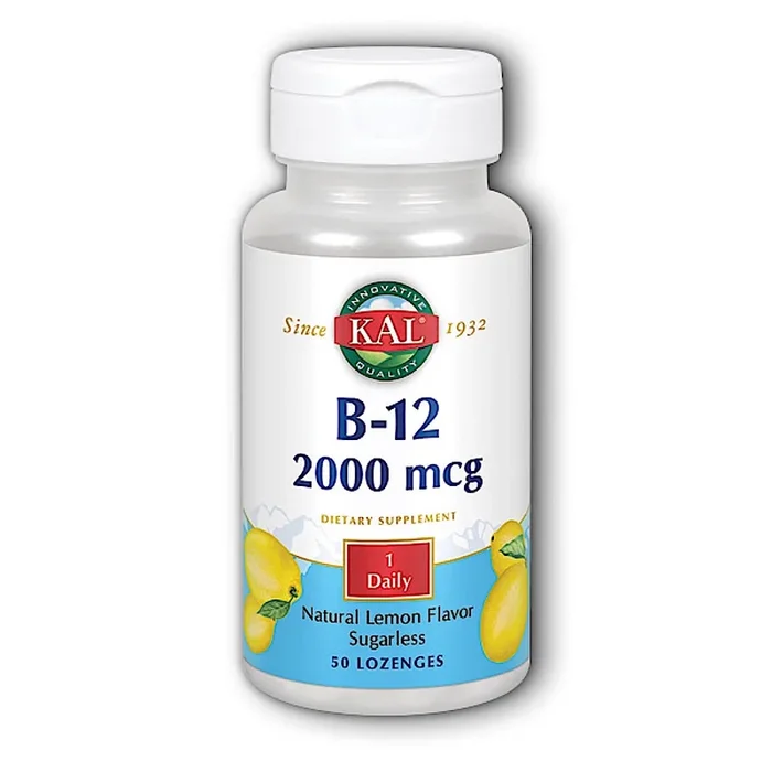 Kal, B-12 Lemon 2000mcg, 50 Lozenges