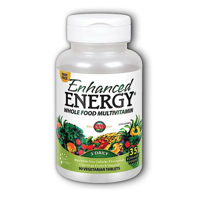 Kal, Enhanced Energy Iron Free, 90 Tablets