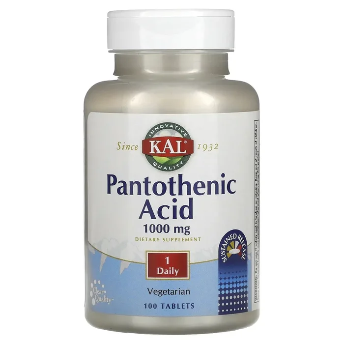 Kal, Pantothenic Acid 1000 mg, 100 Vegetarian Tablets