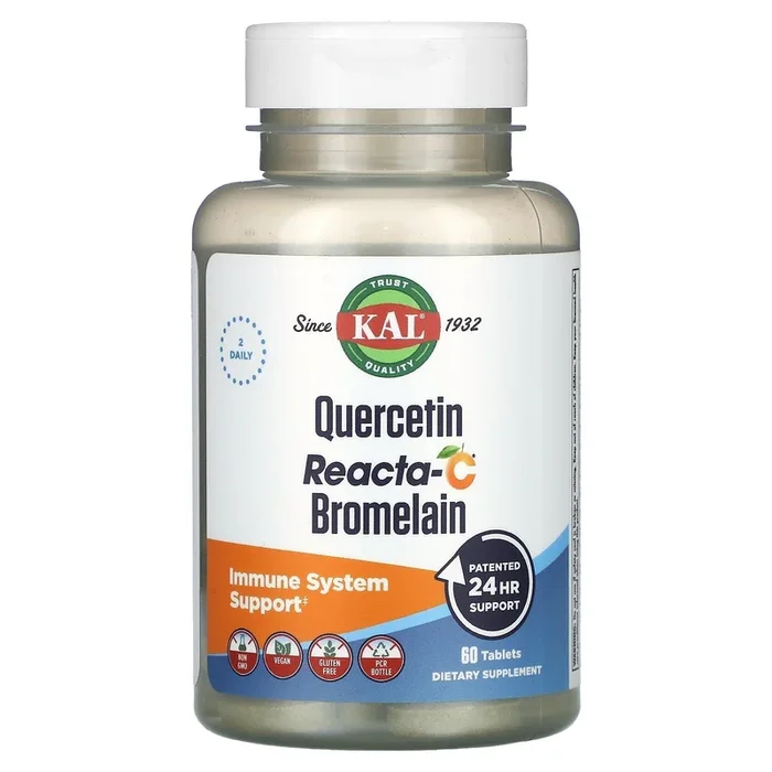 Kal, Quercetin Reacta-C Bromelain, 60 Tablets