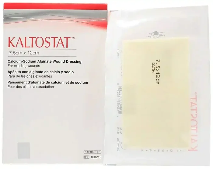 Kaltostat – Calcium Alginate Dressing 3 X 4-3/4 Inch Rectangle Calcium Sodium Alginate Sterile – 168242