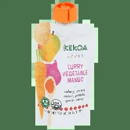 Kekoa Curry Vegetable Mango Organic Baby Food Pouch-3.5 oz