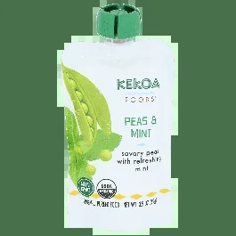 Kekoa Peas & Mint Organic Baby Food Pouch-3.5 oz