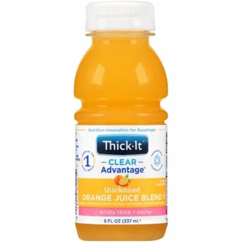 Kent Precision Foods, Thickened Beverage Thick-It Clear Advantage 8 oz. Container Bottle Orange Flavor Ready to Use Nect, Count of 24