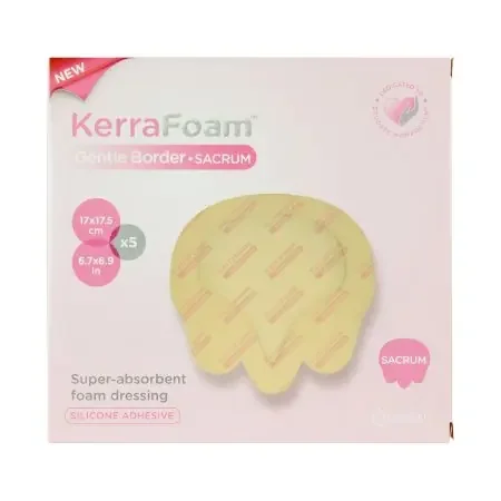 KerraFoam Gentle Border – Silicone Foam Dressing 6-7/10 X 6-9/10 Inch Sacral Silicone Adhesive with Border Sterile – CWL1023