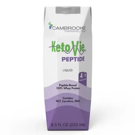 KetoVie Peptide 4 1 – Ketogenic Oral Supplement / Tube Feeding Formula Unflavored 8.5 oz. Carton Ready to Use – 50303