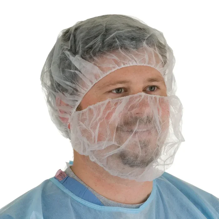 Key Surgical – Beard Cover One Size Fits Most White Elastic Closure – PS-21801