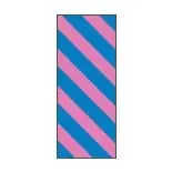Key Surgical – Pre-Printed Label Multipurpose Label Blue / Pink Tape Stripes Patterned 1/4 Inch – T-320-0211