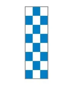 Key Surgical – Pre-Printed Label Multipurpose Label Blue / White Tape Checkerboard Patterned 1/4 Inch – T-220-0102