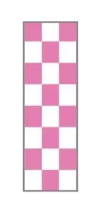 Key Surgical – Pre-Printed Label Multipurpose Label Pink / White Tape Checkerboard Patterned 1/4 Inch – T-220-0111