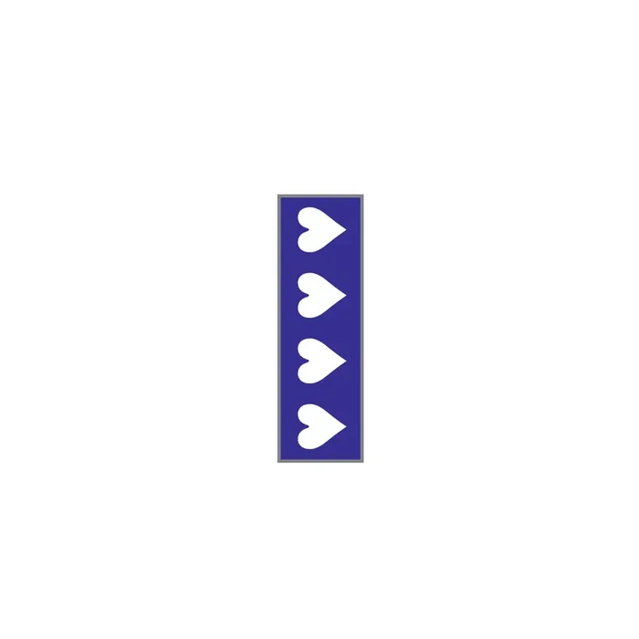 Key Surgical – Pre-Printed Label Multipurpose Label Purple / White Tape Heart Patterned 1/4 Inch – T-701-06